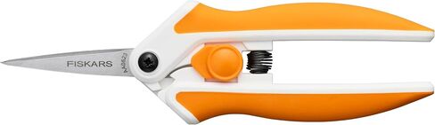 مقص Fiskars ذو الطرف الصغير بمساعدة الزنبرك، شفرات من الفولاذ المقاوم للصدأ ذات قطع دقيق، مقبض مريح، قطع التفاصيل في القماش، مقص الخياطة وأدوات الفنون والحرف اليدوية in Saudi Arabia