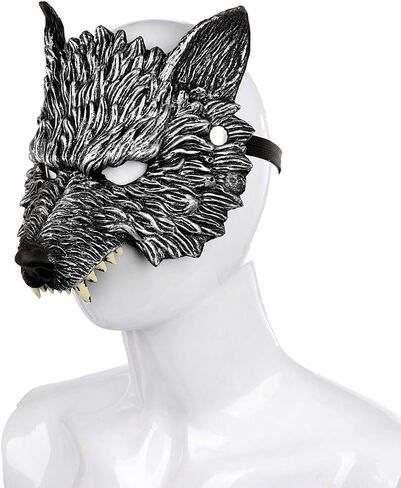 Halloween 3D Animal Half Face Mask Masquerade Party Cosplay Costume for Women and Men in Saudi Arabia