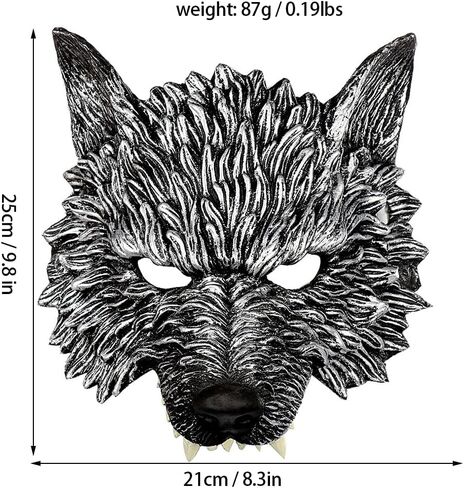 Halloween 3D Animal Half Face Mask Masquerade Party Cosplay Costume for Women and Men in Saudi Arabia