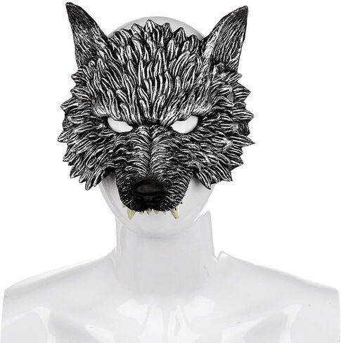 Halloween 3D Animal Half Face Mask Masquerade Party Cosplay Costume for Women and Men in Saudi Arabia