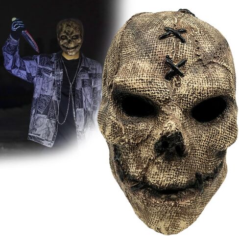 Horror Skeleton Mask Creepy Halloween Cosplay Props Scary Realistic Skull Masquerade Party Costume Latex Skeleton Accessories in Kuwait