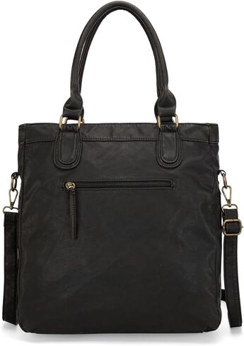 Wrangler Tote Bag for Women Soft Washed Leather Multi Pocket Shoulder Purses in Saudi Arabia