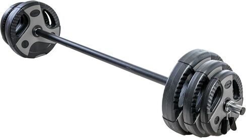 US Weight 54 LB Perfect Barbell Weight Set for Home Gym with 55" padded Bar, Adjustable Weights for Exercise, Lifting and to Build Muscle in Saudi Arabia