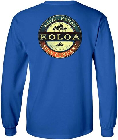 Koloa Surf Mens Graphic Long Sleeve Cotton T-Shirt in Regular,Big and Tall in Kuwait