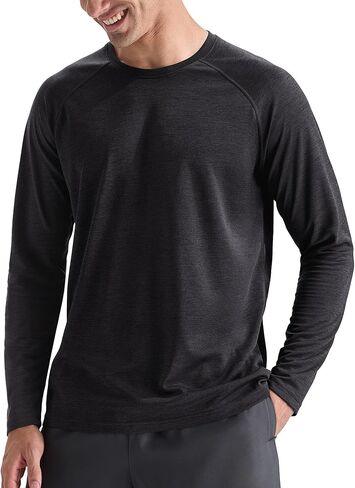 Men's Active Casual Long Sleeve Shirts Lightweight Dry Fit Workout Running Athletic Comfortable T-Shirts in Saudi Arabia