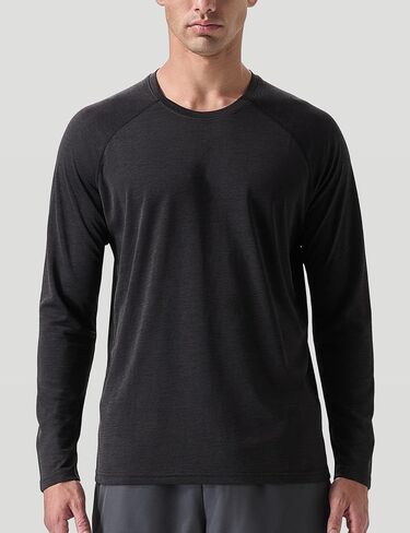 Men's Active Casual Long Sleeve Shirts Lightweight Dry Fit Workout Running Athletic Comfortable T-Shirts in Saudi Arabia