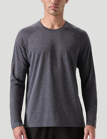 Men's Active Casual Long Sleeve Shirts Lightweight Dry Fit Workout Running Athletic Comfortable T-Shirts in Saudi Arabia