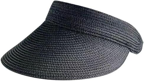 Womens Sun Hat Straw Sun Visors for Women Summer Packable Ponytail Beach Hats for Women in Saudi Arabia