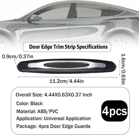 Qianyu 4 Pcs Car Door Edge Guards Anti-Collision Vehicle Side Door Protector Self Adhesive Anti-Scratch Strip Automotive Body Protector Universal Guard Accessories for Cars Trucks SUVs in Saudi Arabia