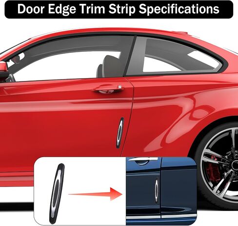 Qianyu 4 Pcs Car Door Edge Guards Anti-Collision Vehicle Side Door Protector Self Adhesive Anti-Scratch Strip Automotive Body Protector Universal Guard Accessories for Cars Trucks SUVs in Saudi Arabia