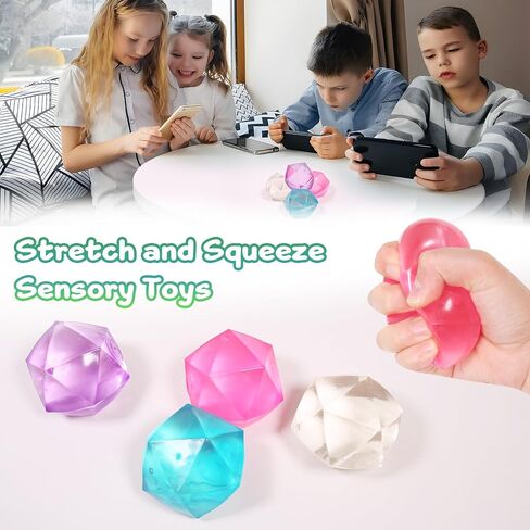 1pcs Stress Cube Masonry Ice Squishy Stress Balls-Diamond Sugar Balls Slow Rise-Sensory Fidget Toy for Your Best Mellow and Chill - Hand Exercise Balls Relief- Age 3 to Adult in Saudi Arabia