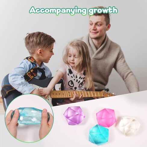 1pcs Stress Cube Masonry Ice Squishy Stress Balls-Diamond Sugar Balls Slow Rise-Sensory Fidget Toy for Your Best Mellow and Chill - Hand Exercise Balls Relief- Age 3 to Adult in Saudi Arabia