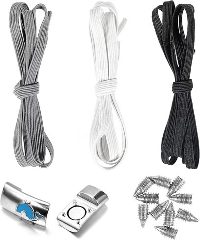 3Pcs Elastic No Tie Shoe Laces For Kids And Adults, Buckle Lock Tieless Shoelace, Stretch Shoe Strings in Saudi Arabia