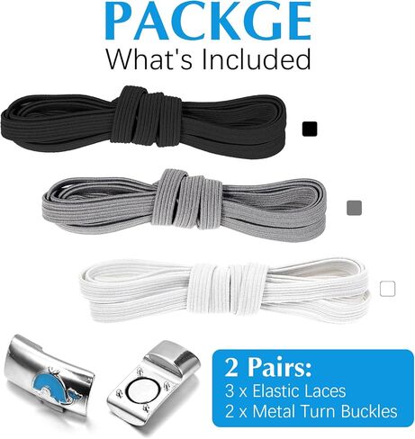 3Pcs Elastic No Tie Shoe Laces For Kids And Adults, Buckle Lock Tieless Shoelace, Stretch Shoe Strings in Saudi Arabia