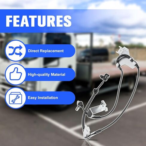 مستشعر سرعة عجلة ABS LH (أمامي يسار) متوافق مع Isuzu 4HK1 NQR75 NPR NQR NNR، استبدل 8980061870 8982193940 8-98006187-0 8-98219394-0 in Kuwait