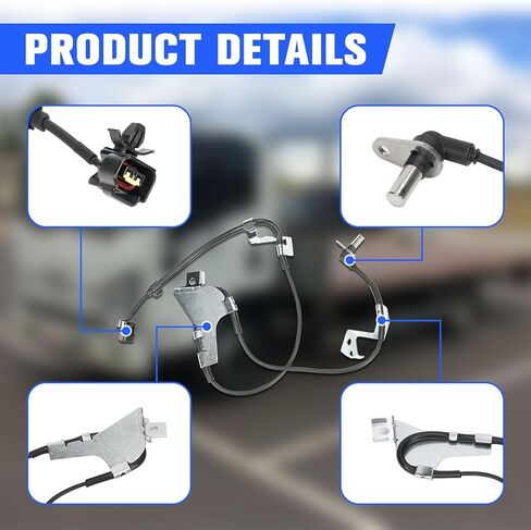 مستشعر سرعة عجلة ABS LH (أمامي يسار) متوافق مع Isuzu 4HK1 NQR75 NPR NQR NNR، استبدل 8980061870 8982193940 8-98006187-0 8-98219394-0 in Kuwait