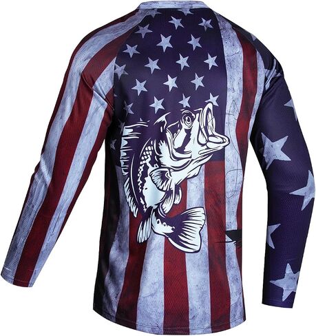JPOJPO Mens Fishing Shirt Long Sleeve, Fishing Jerseys Fish Tshirts - Breathable, Cooling, Light-Weight in Saudi Arabia