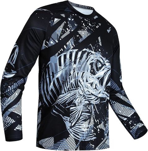 JPOJPO Mens Fishing Shirt Long Sleeve, Fishing Jerseys Fish Tshirts - Breathable, Cooling, Light-Weight in Saudi Arabia