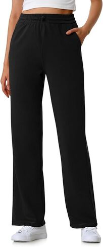 Turnhier Womens Straight Leg Sweatpants High Waisted Athletic Workout Sweat Pants Casual Joggers Lounge Pants with Pockets in Kuwait