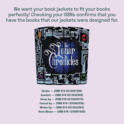 أغلفة كتب Juniper Books Collectible Lunar Chronicles المتوافقة مع أغلفة MacMillan الصلبة | الكتب غير متضمنة in Saudi Arabia