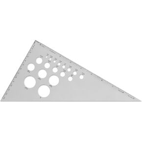 Alumicolor Aluminum 10 Inch Calibrated Drafting Triangle, 30/60/90 Degree