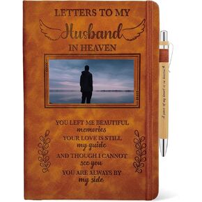 Letters To My Husband In Heaven Journal 200 Pages A5 Lined with Window in Cover, In Loving Memory of Husband, Memorial Sympathy Condolence Remembrance Grieving Gifts for Loss of Husband