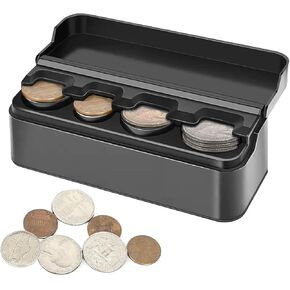 WSSROGY Car Coin Change Holder Organizer Storage Universal for Car SUV Trucks
