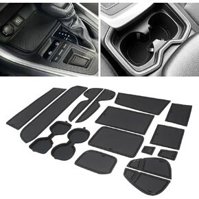 for Toyota RAV4 Accessories 2025 2024 2023 2022 2021 2020 2019 and 2021-2025 RAV4 Prime Custom Fit Cup Holder Center Console and Door Pockets Mat Pad (16Pcs Set, Black Trim) in Kuwait