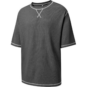 DEOLAX Mens T-Shirts Men‘s Loose Fit Athletic T-Shirts Crew Neck Outdoor Workout Mens Tops Fashion Soild Mens Tee
