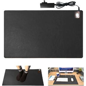 Warm Desk Pad,kupx 20v Safe Voltage Automatic Control Warm Official Big Mouse Pad Game Mouse Pad Extended Edition Pu Gaming Mouse Mat Functional,Foot Warmer Pad Warm Desk Pad 23.6"*14"*0.12" Black in Saudi Arabia