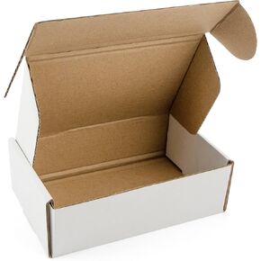 مركز لوحة السجادة، صناديق شحن بيضاء مقاس 9 × 6 × 3، صندوق من الورق المقوى المموج الصغير، بريد للأعمال الصغيرة، بريد الهدايا، كرتون التعبئة، 26 حزمة in Kuwait