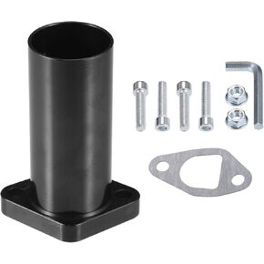 uxcell Intake Pipe Inlet Manifold for PWK24 Carburetor Engine Mini Bike Go Kart Universal Racing Intake Pipe, 1 Set, Black
