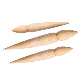 Almencla Wooden Punch DIY Polymer Spout Modifier Handmade Clay Double Ended Pottery Teapot Spout Maker for Shaping, Trimming, Ceramic, Beginners, 3Pcs