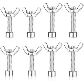 Bat Pins for Pottery Wheel, 4pcs 1" Bolts and 4pcs 1-1/4" Bolts and 8 Wing Nuts Set Stainless Steel Bat Pins Replacements Pottery Tools for Any Standard Wheel Head Ceramic Bat