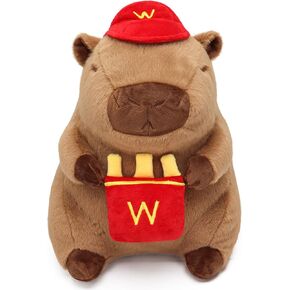 Hamburger Capybara Plush 9.5inch,Cute Burger Capybara Stuffed Animal Giant Capibara Plushies Pillow Toy Gifts for Boys Girls Kids
