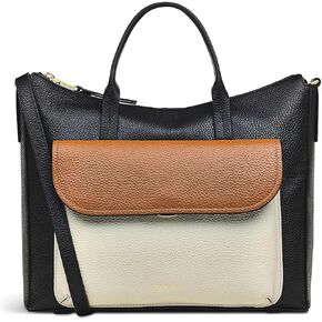 RADLEY London Colebrook Close - Colourblock - Medium Ziptop Satchel Bag - Black
