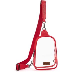 Wrangler Crossbody Clear Sling Bags for Women Stadium Approved Cross Body Purse with Detachable Strap
