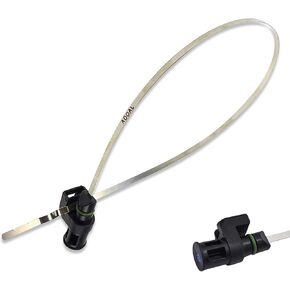 1 PC Automotive Engine Oil Indicator, 23.8" x 1.18" Waterproof Stainless Steel Flexible Vehicle Transmission Dipstick, OEM #31086-JA00A, Automotive Oil Measuring Tool Accessory (Black)
