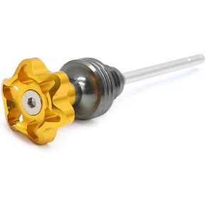 Gold Tone 4.1 Inch Length Motorcycle Oil Tank Level Gauge Dipstick for GY6 Engine Automotive Parts
