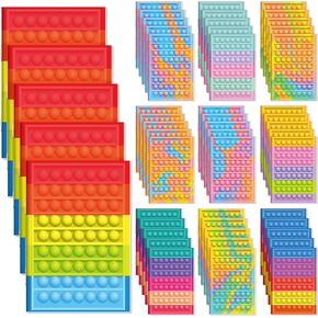 50 Pcs Fidget Mini Notebooks 4.92 x 3.35 Inch Small Pocket Notebooks Lined Notepad Portable for Students Office Notebook for Birthday Party Favors, 10 Styles Patterns