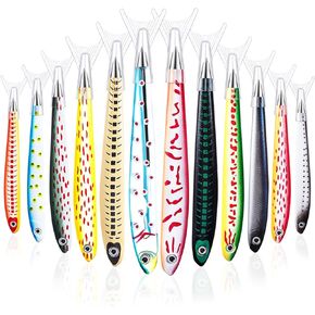 Outus Fish Pens Cute Fishing Birthday Party Favors Decoration Writing Ballpoint Pens for Office Back to School Christmas Halloween Near Year Gift(12 Pieces)
