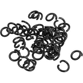 uxcell Open Jump Rings, 10mm Colorful O-Ring Connectors for DIY Crafts Jewelry Making, Carbon Steel, Pink, 200Pcs