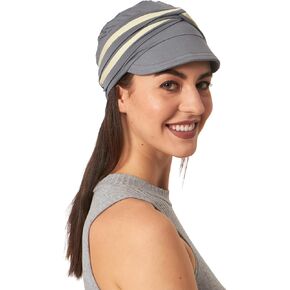 New Boy Visor Cap with Dual Tone Twisted Band for Women Chemo Patient Alopecia Hair Loss (105 Multicolor)