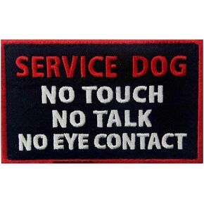 Service Dog I Don't Bite But My Handler Does Vests/Harnesses Emblem Embroidered Fastener Hook & Loop Patch