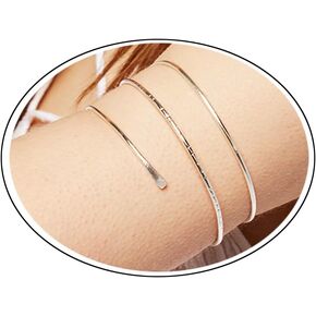CSIYANJRY99 Minimalist Arm Cuff Gold Arm Cuff Upper Arm Dainty Layered Arm Bangle Armband Armlet Jewelry for Women Men