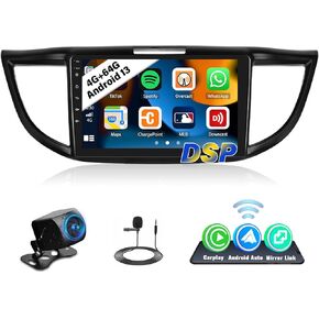 UNITOPSCI for Honda CRV 2012-2016 Radio, 9 Inch Android Car Stereo Double Din WiFi GPS Navigation Bluetooth Touch Screen FM/RDS Radio Mirror Link USB SWC Spit Screen UI+ Backup Camera