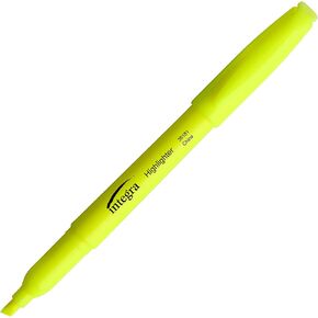 Integra Pen Style Highlighter, Chisel Point, Fluorescent Yellow (ITA36181) (36181)