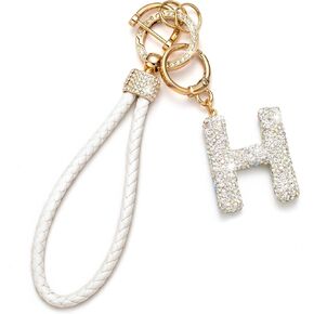 Letter Wristlet Keychain Key Chains Key Lanyard Car Keychain for Women Initial Keychains