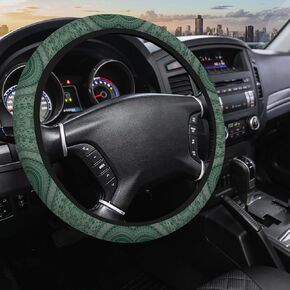 Dog Car Steering Wheel Cover Women Men Floral Pet Puppy Dog Elastic Steering Wheel Cover 15 Inch Universal Steering Wheel Cover for Trucks Auto Vans Car Accessories