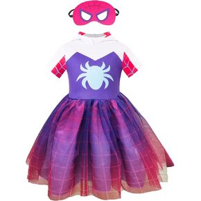 Superhero Costume for Girls, Princess Hooded TuTu Dress,Halloween Costume, Superhero Girl Dress
